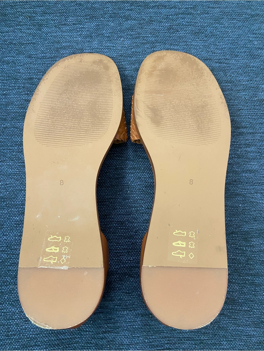 Madewell Woven Tan Open-Toe D'Orsay Flats 8 - Picture 5 of 5